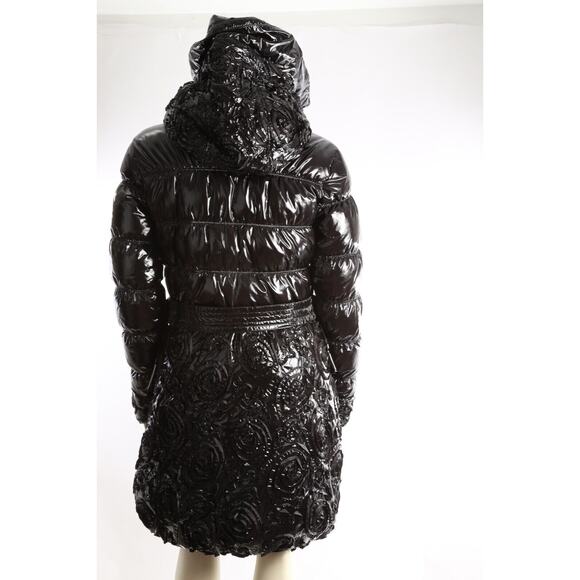 CELYNb Black Shiny Quilted Down Winter Puffer Jacket Size XS - Picture 9 of 14